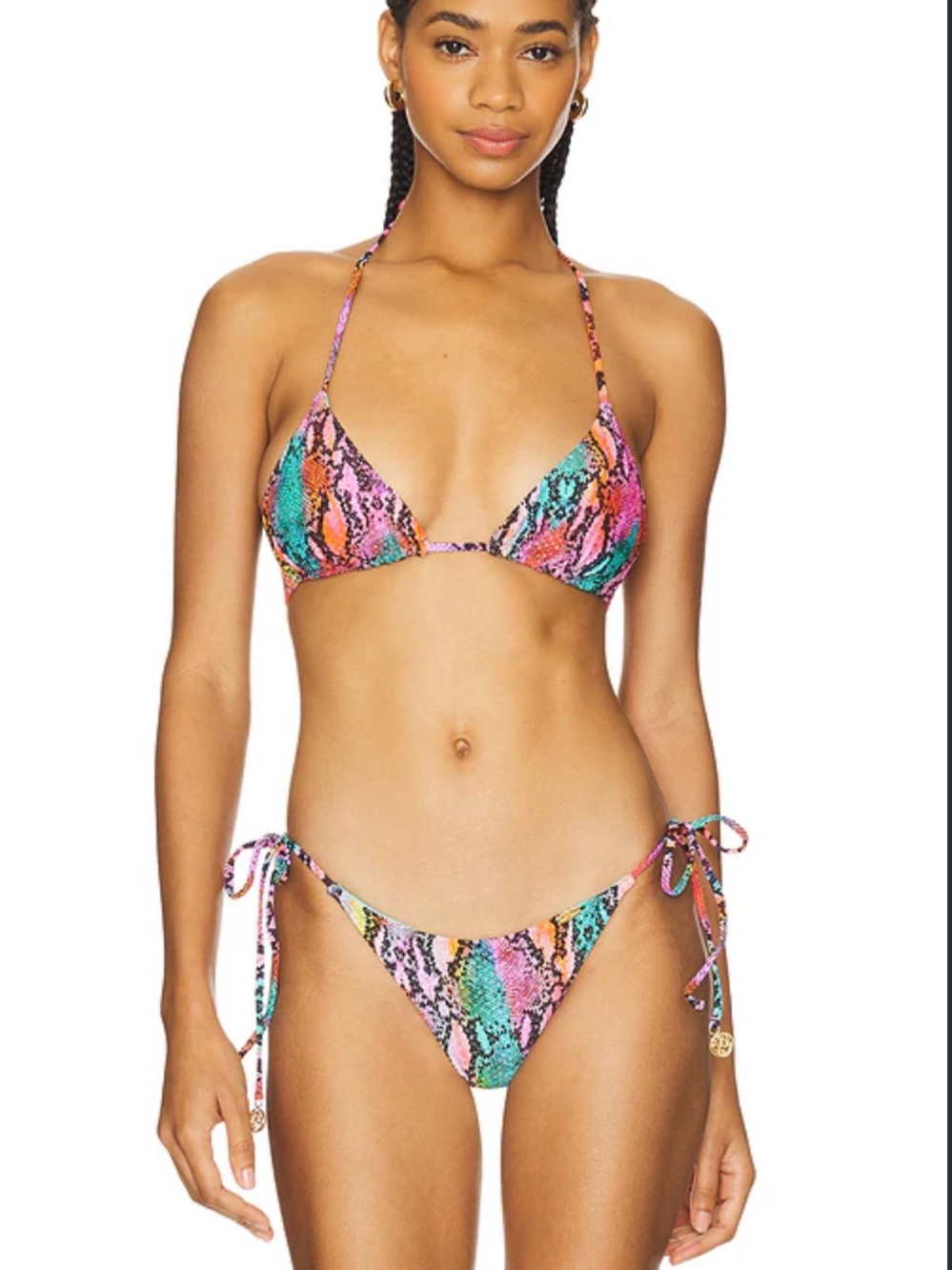 Luli Fama Seamless Triangle Bikini Set size S
